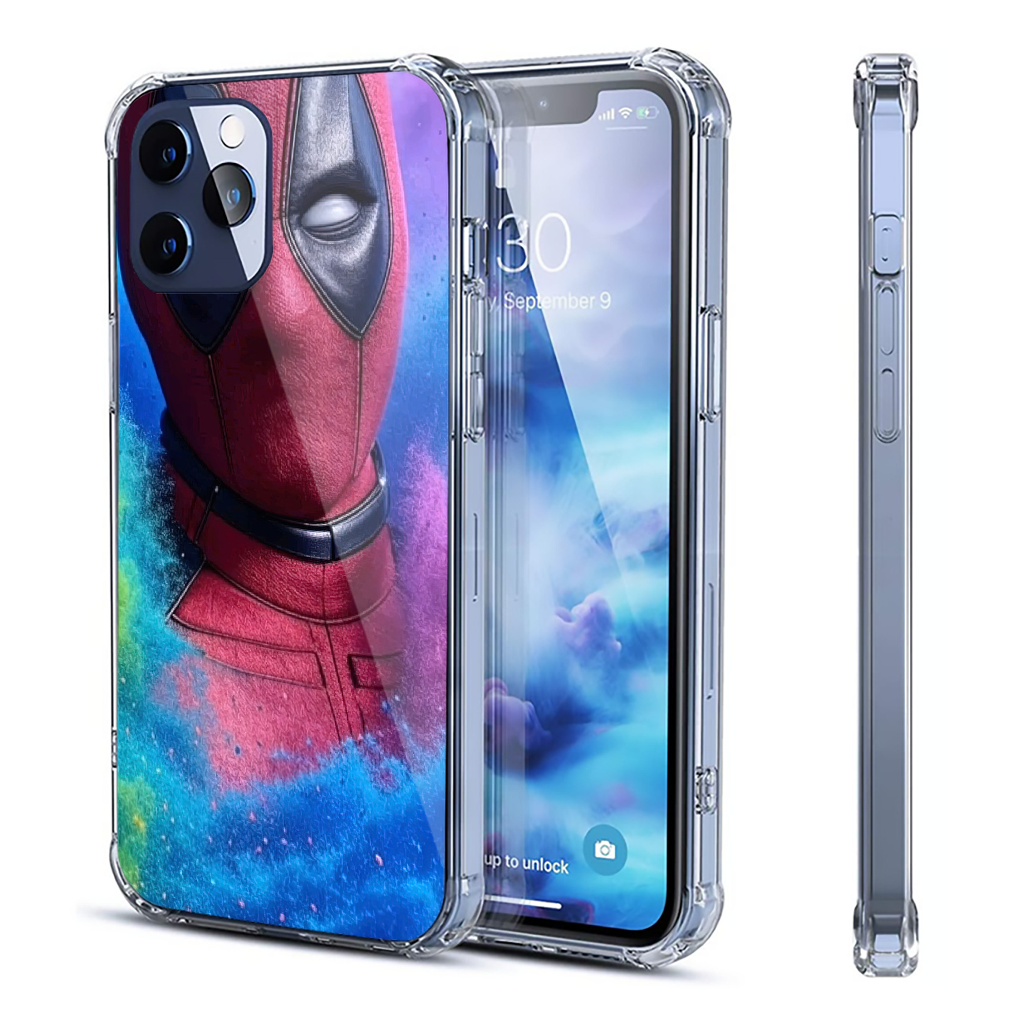 （画像用） Deadpool デッドプール 【iPhone 12シリーズ対応】透明スマホケース（クリアソフトケース）
